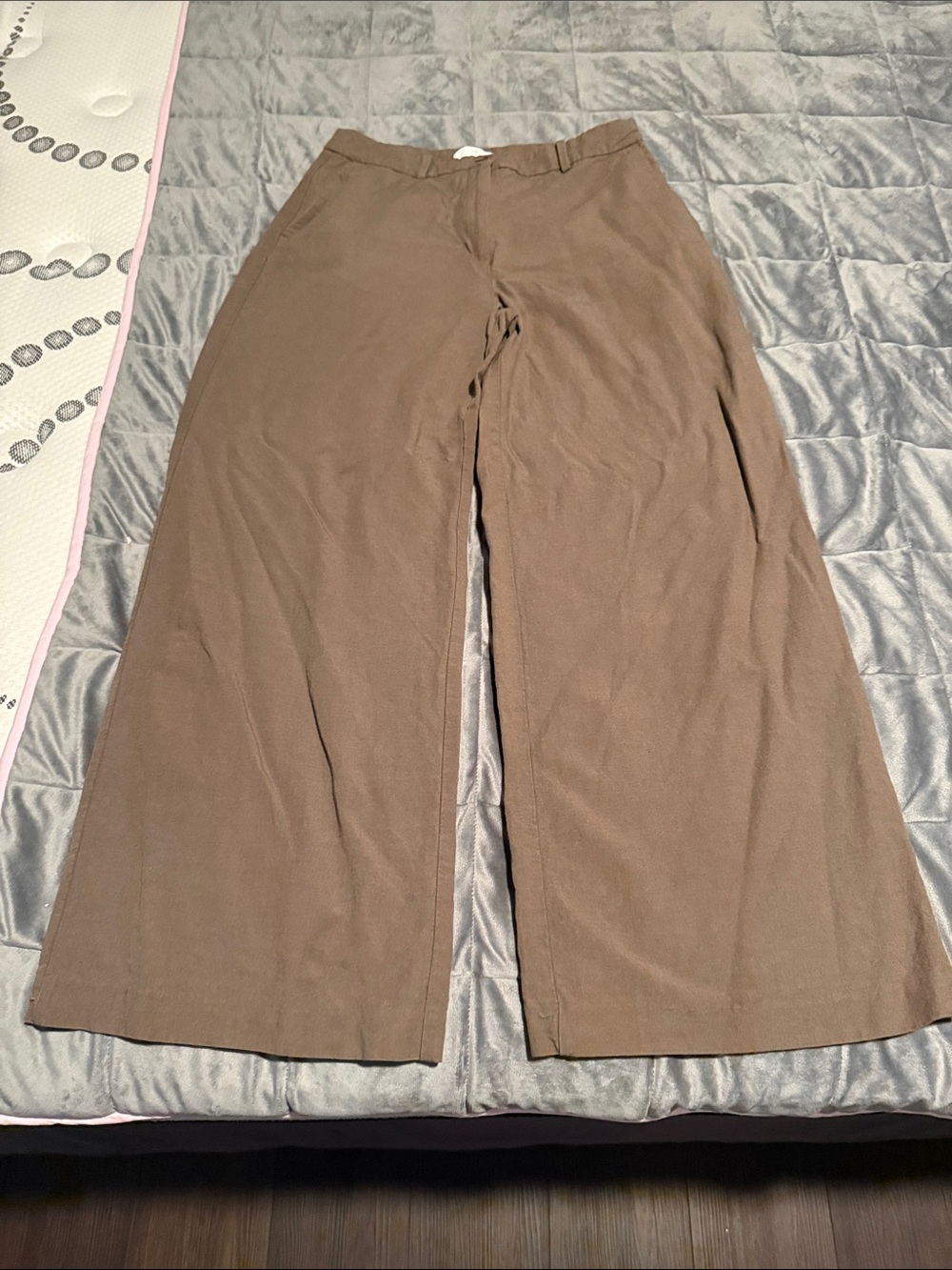 H&M Wide Leg Pants in Brown